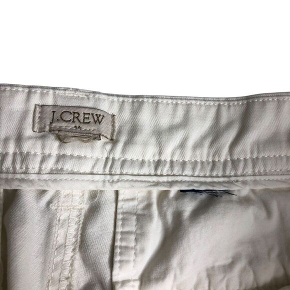 J Crew Pants Womens 14 White Chino Mid Raw Hem Crop Ankle Preppy Coastal Chic - Picture 5 of 12